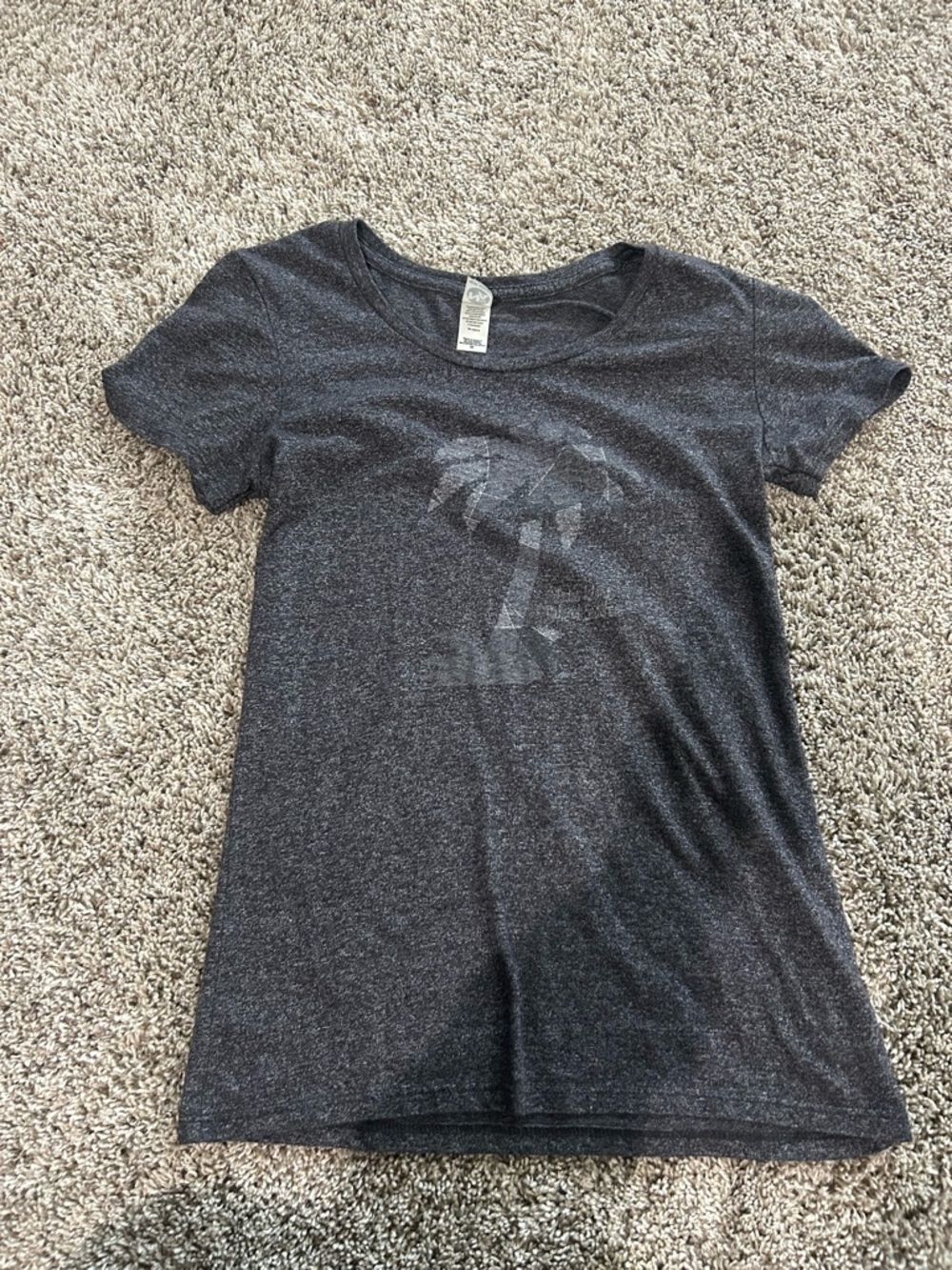 New Agenda Heather Charcoal Scoop Neck Tee